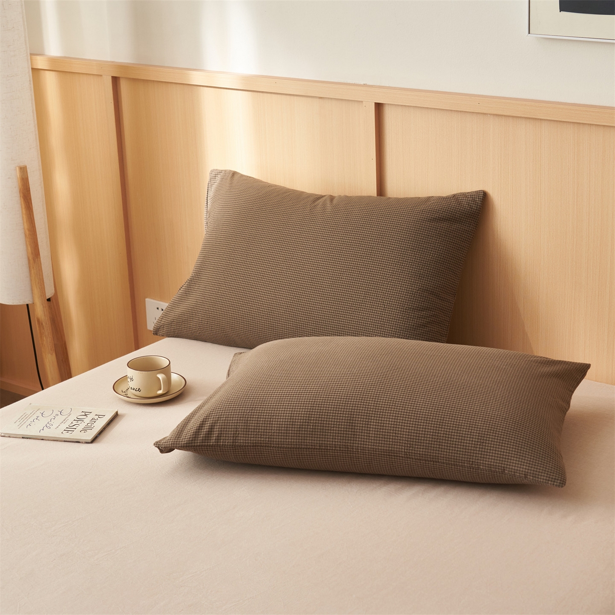 91家纺网 家纺一手货源 找家纺 恬思语家纺 2026春夏新款里外全棉纯棉纯色棉花夏被-百丽系列 百丽-棕