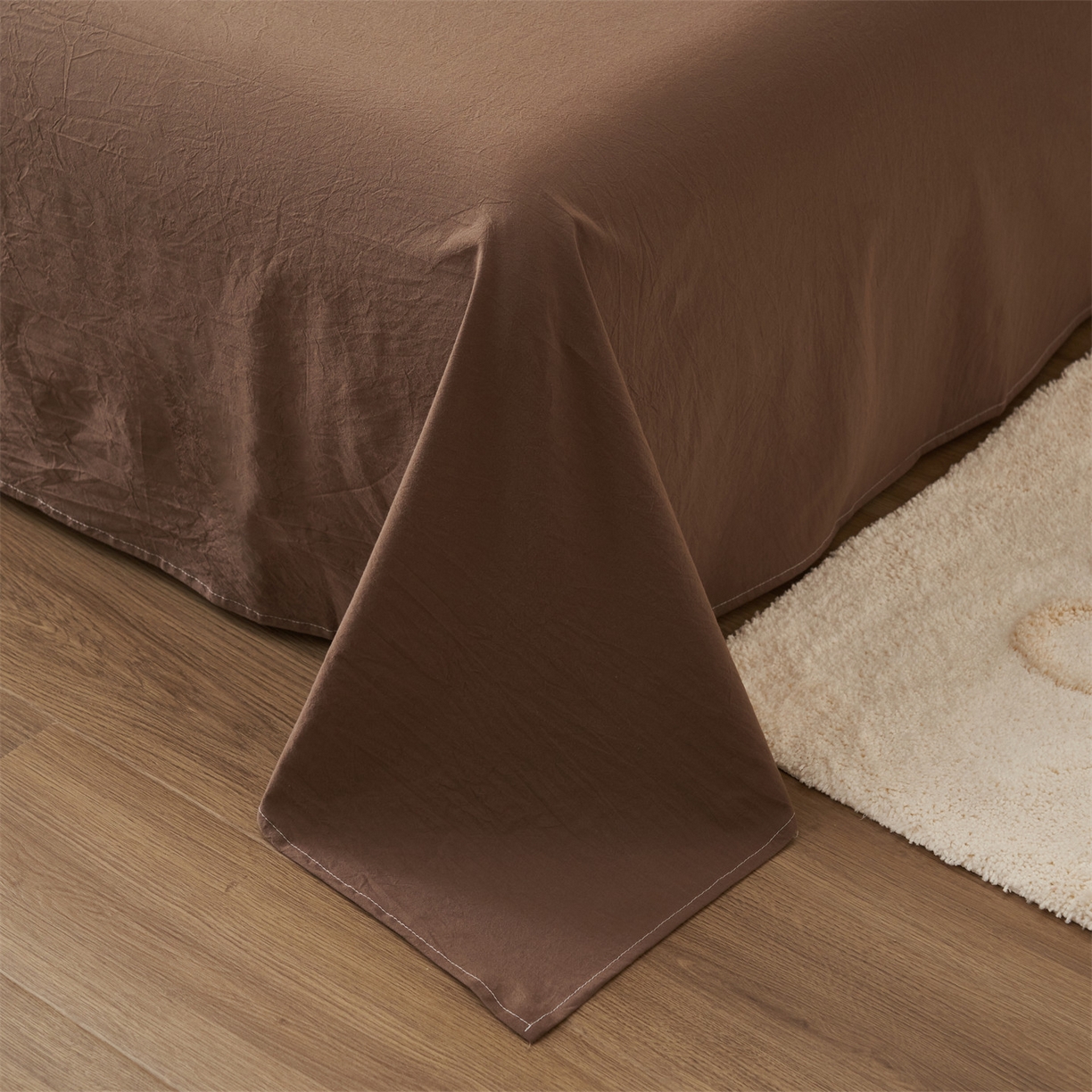 91家纺网 家纺一手货源 找家纺 恬思语家纺 2026春夏新款里外全棉纯棉纯色棉花夏被-百丽系列 百丽-咖