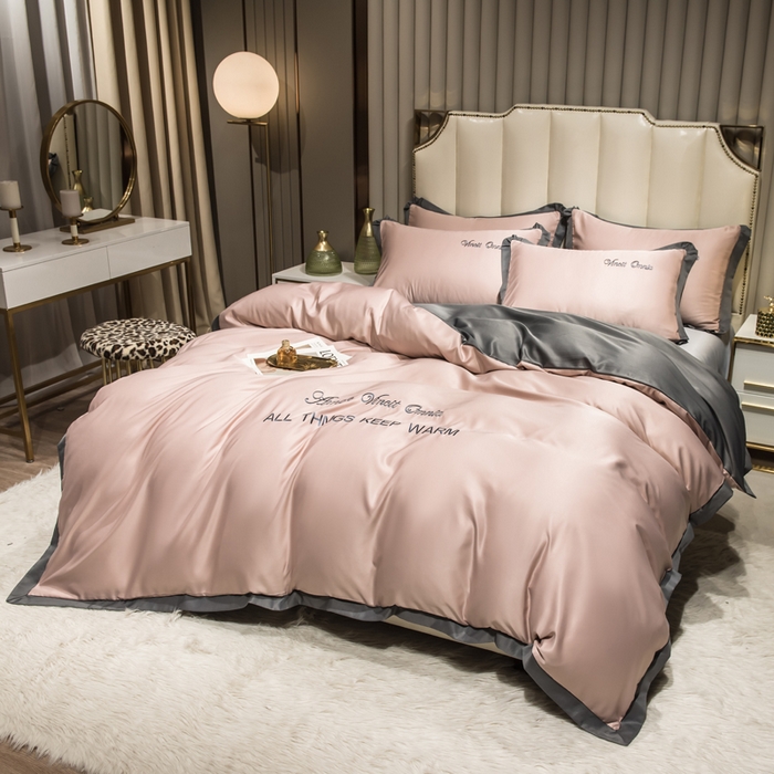 91家纺网 家纺一手货源 找家纺 （总）丝印良品 2026新款水洗真丝盛夏系列四件套单被套四件套