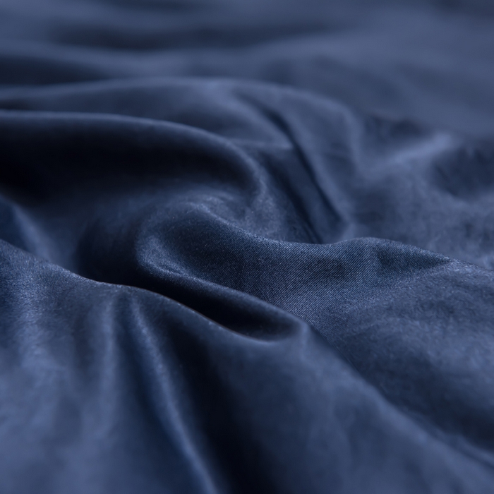 91家纺网 家纺一手货源 找家纺 丝印良品 2026新款水洗真丝盛夏系列四件套单被套四件套 宾利蓝