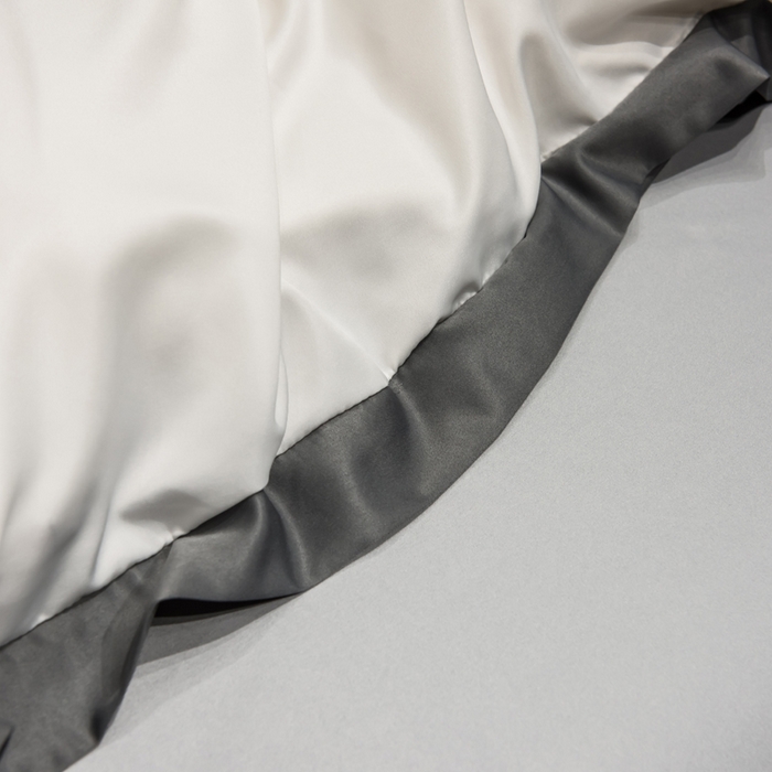 91家纺网 家纺一手货源 找家纺 丝印良品 2026新款水洗真丝盛夏系列四件套单被套四件套 珍珠白