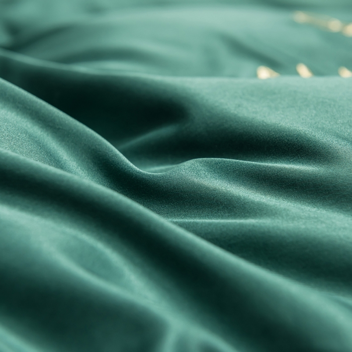 91家纺网 家纺一手货源 找家纺 丝印良品 2026新款水洗真丝盛夏系列四件套单被套四件套 宝石绿
