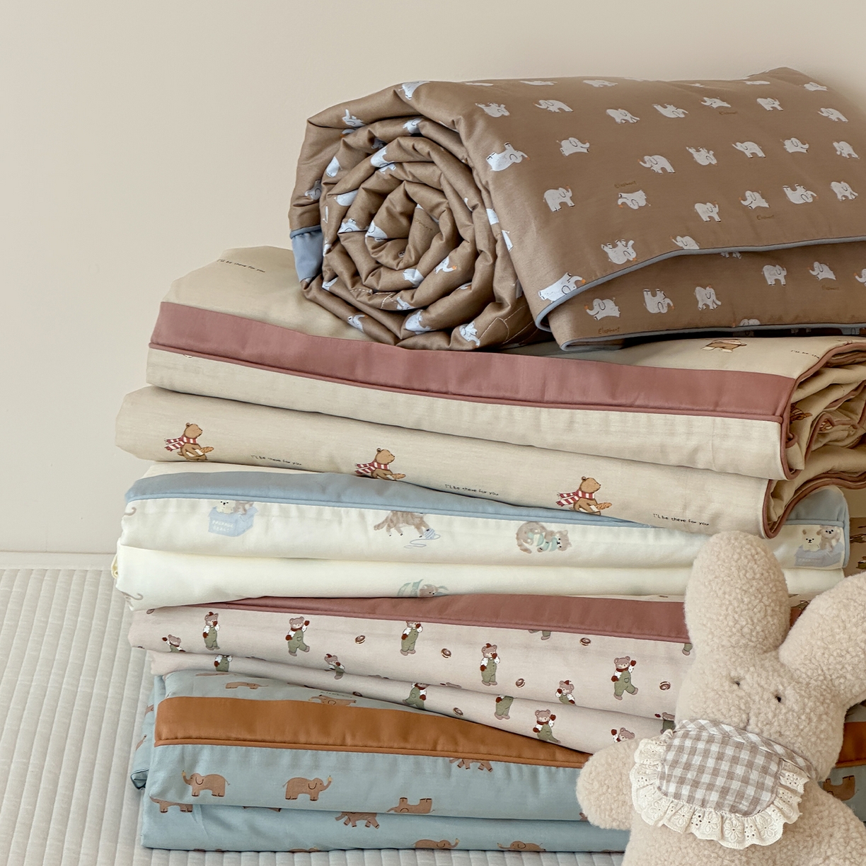 91家纺网 家纺一手货源 找家纺 （总）一加一 2026新款活性印花透气工艺大豆夏被夏凉被空调被四件套-棉花叙