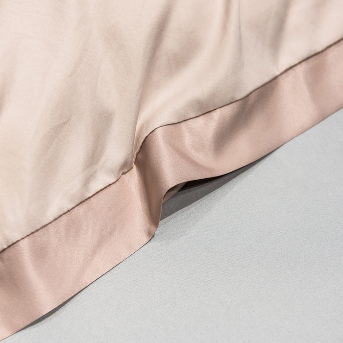 91家纺网 家纺一手货源 找家纺 丝印良品 2026新款水洗真丝盛夏系列四件套单被套四件套 粉玉香槟