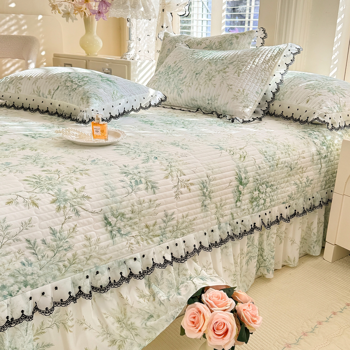 91家纺网 家纺一手货源 找家纺 （总）丝印良品 2026新款凉感丝夹棉床盖款三件套