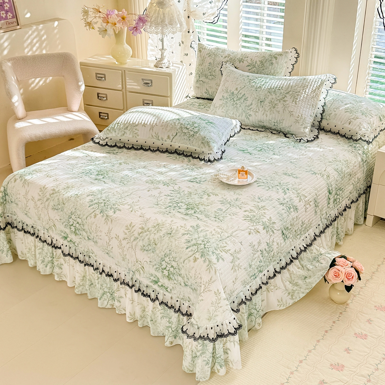 91家纺网 家纺一手货源 找家纺 （总）丝印良品 2026新款凉感丝夹棉床盖款三件套