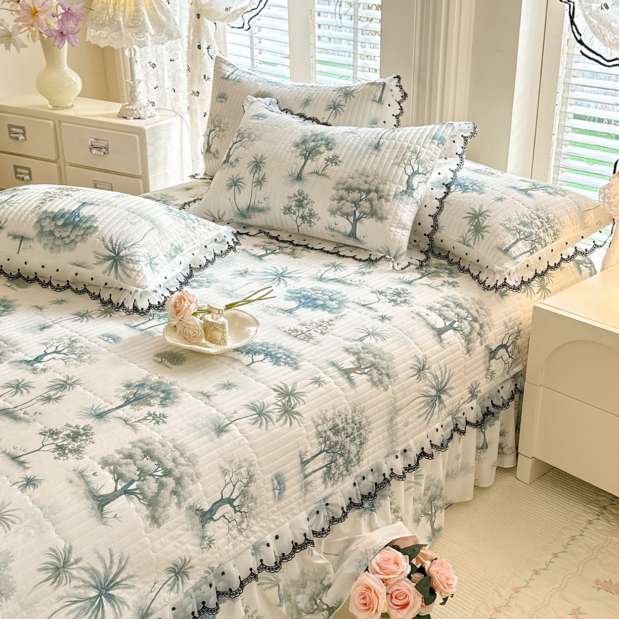 91家纺网 家纺一手货源 找家纺 （总）丝印良品 2026新款凉感丝夹棉床盖款三件套