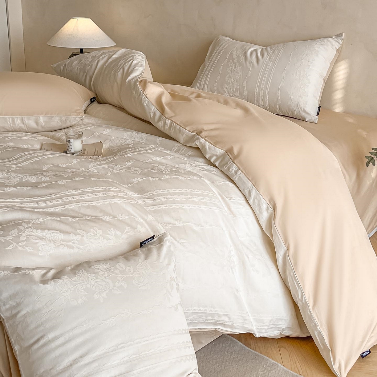 2026春夏新款全棉提花浮雕四件套 甜心漾