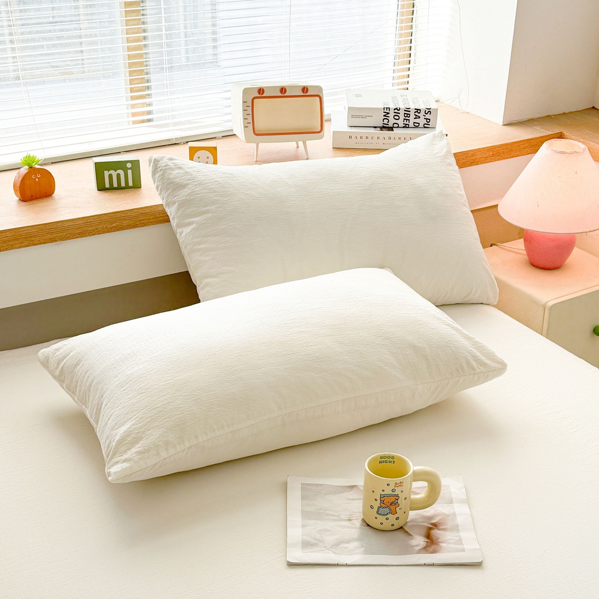 91家纺网 家纺一手货源 找家纺 （总）爱思凯家纺 2026春夏新款皱皱纱卡通贴布绣单床笠 床笠单件-咖崽熊