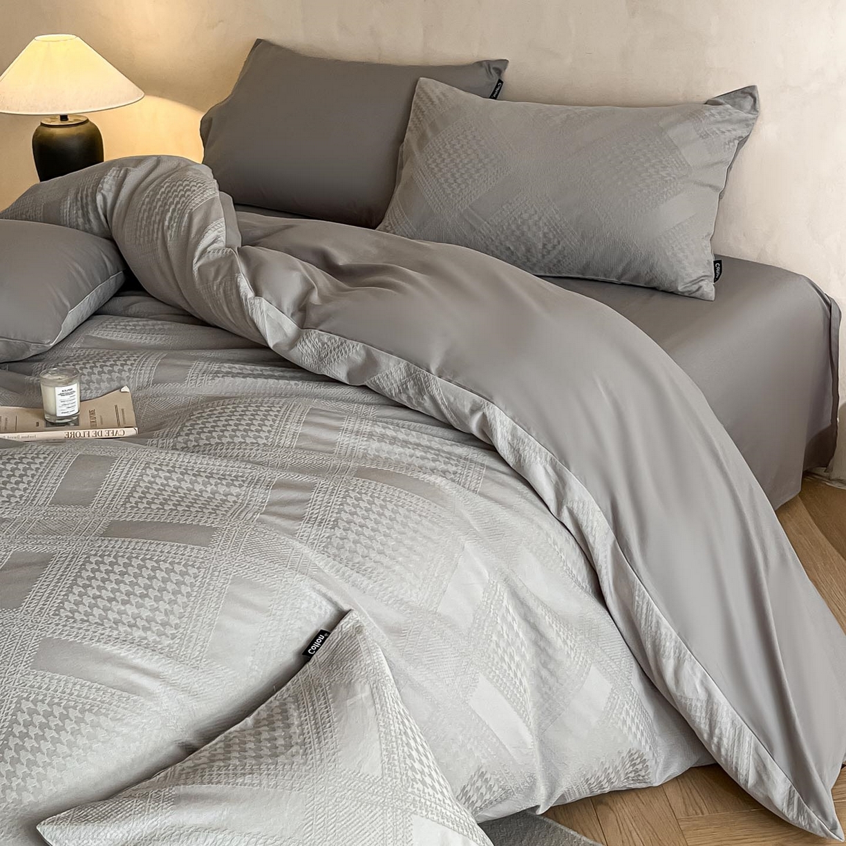 2026春夏新款全棉提花浮雕四件套 千喜格