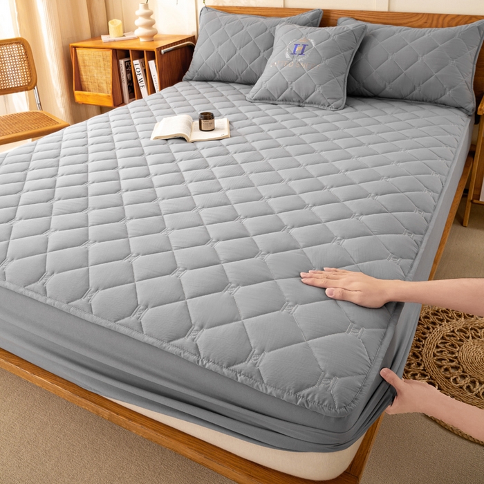 91家纺网 家纺一手货源 找家纺 （总）安逸恋 2025新款7A级抗菌水洗棉大豆夹棉床笠加厚款