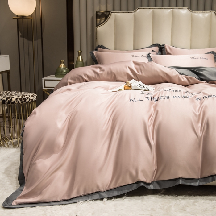 91家纺网 家纺一手货源 找家纺 （总）欧冠家纺 2026新款水洗真丝盛夏系列四件套单被套四件套