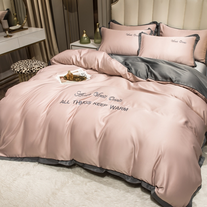 91家纺网 家纺一手货源 找家纺 （总）欧冠家纺 2026新款水洗真丝盛夏系列四件套单被套四件套