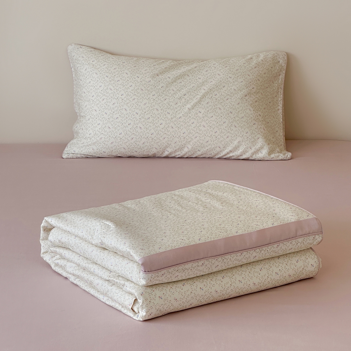 91家纺网 家纺一手货源 找家纺 （总）一加一 2026新款活性印花透气工艺大豆夏被夏凉被空调被四件套-棉花叙