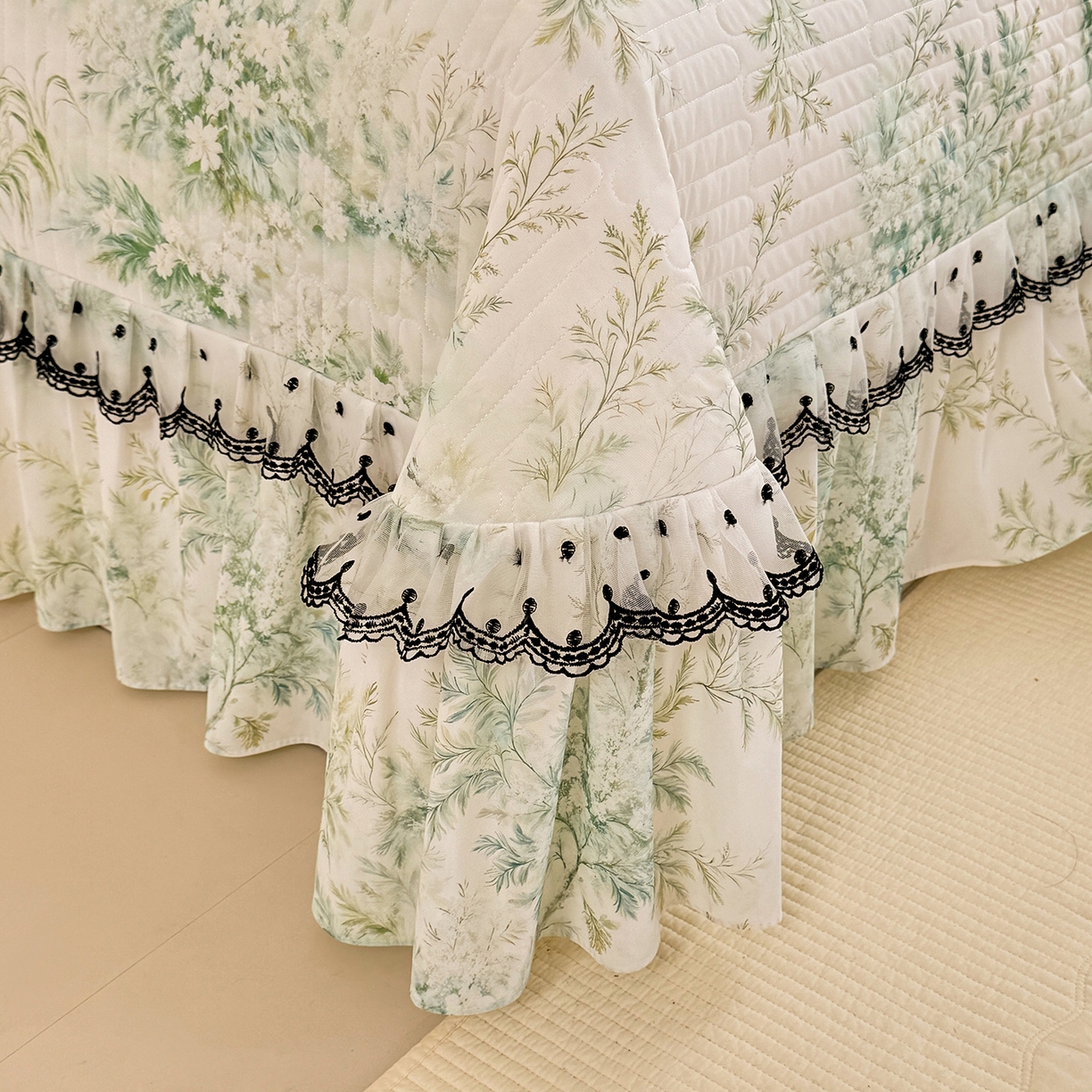 91家纺网 家纺一手货源 找家纺 （总）欧冠家纺 2026新款凉感丝夹棉床盖款三件套