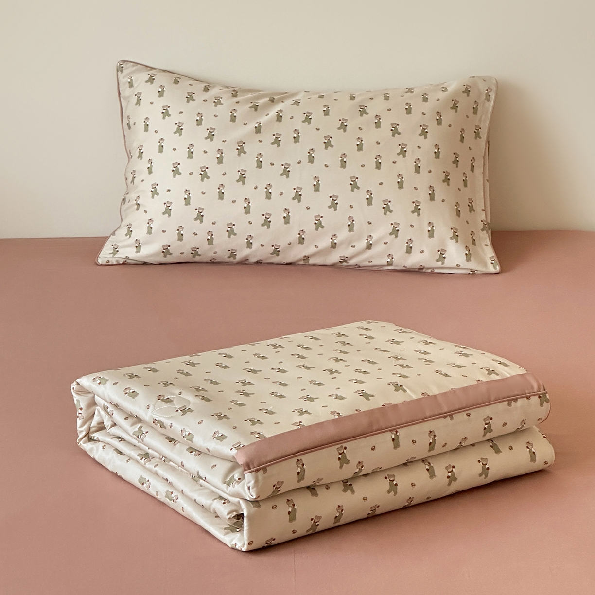 91家纺网 家纺一手货源 找家纺 （总）一加一 2026新款活性印花透气工艺大豆夏被夏凉被空调被四件套-棉花叙