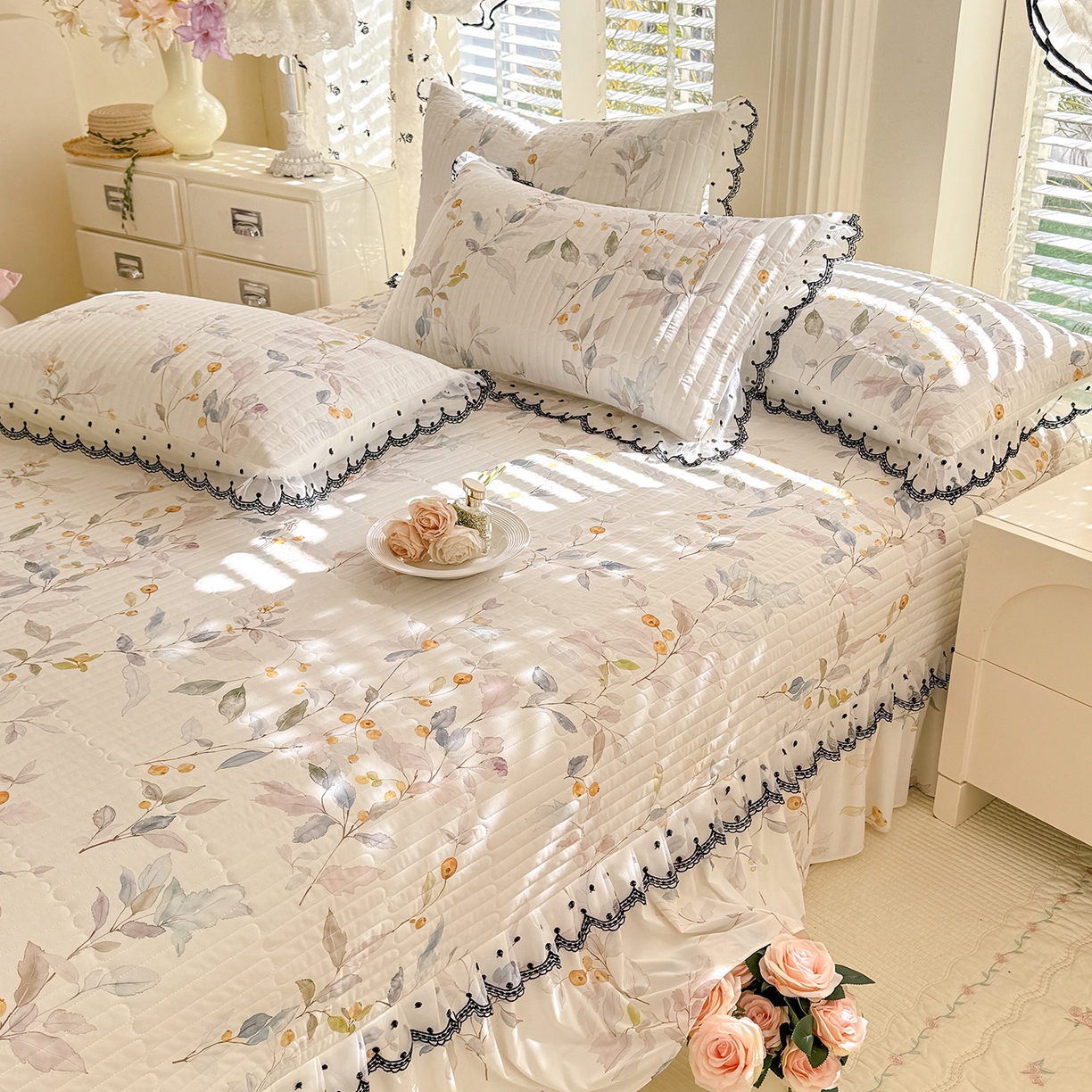 91家纺网 家纺一手货源 找家纺 （总）欧冠家纺 2026新款凉感丝夹棉床盖款三件套