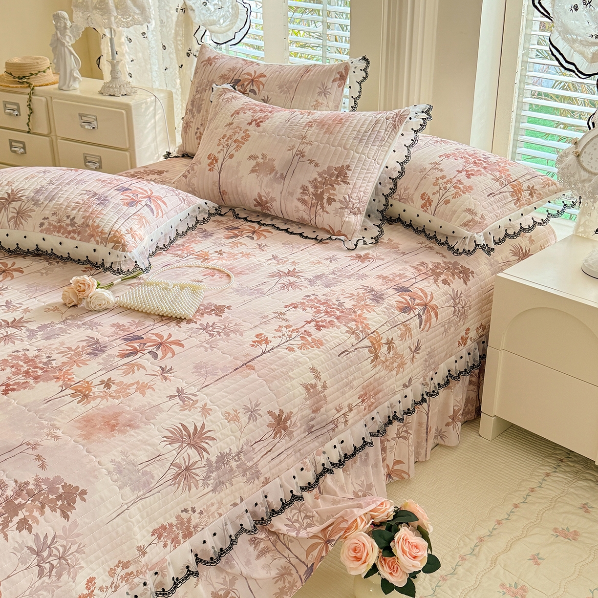 91家纺网 家纺一手货源 找家纺 （总）欧冠家纺 2026新款凉感丝夹棉床盖款三件套