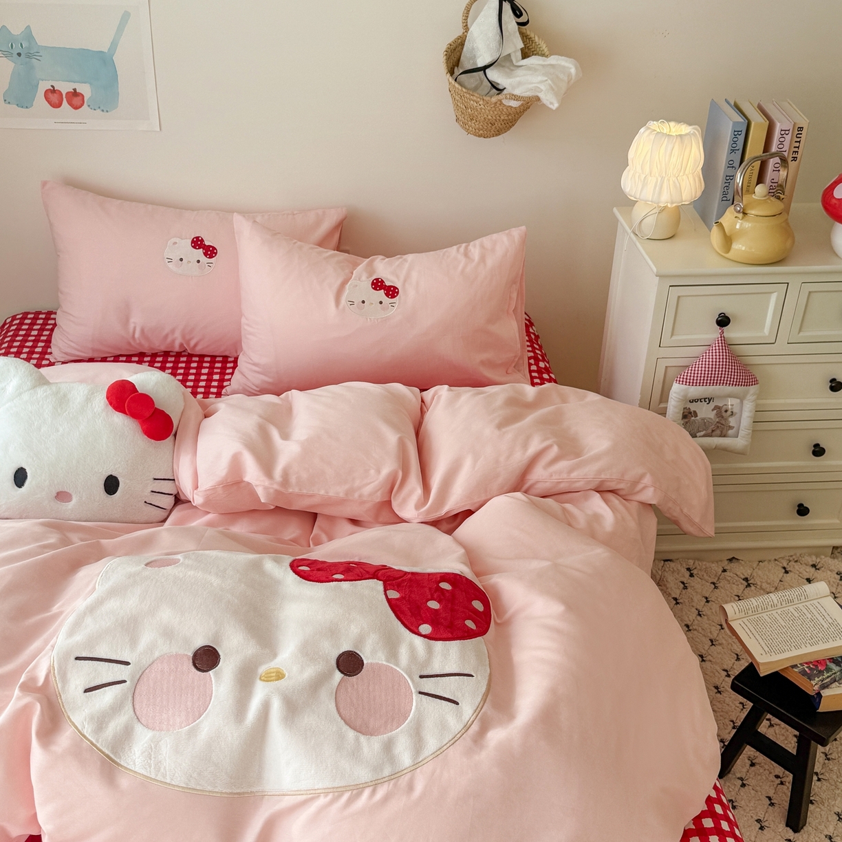 91家纺网 家纺一手货源 找家纺 （总）美乐迪家纺 2026新款卡通13372全棉纯棉贴布绣四件套