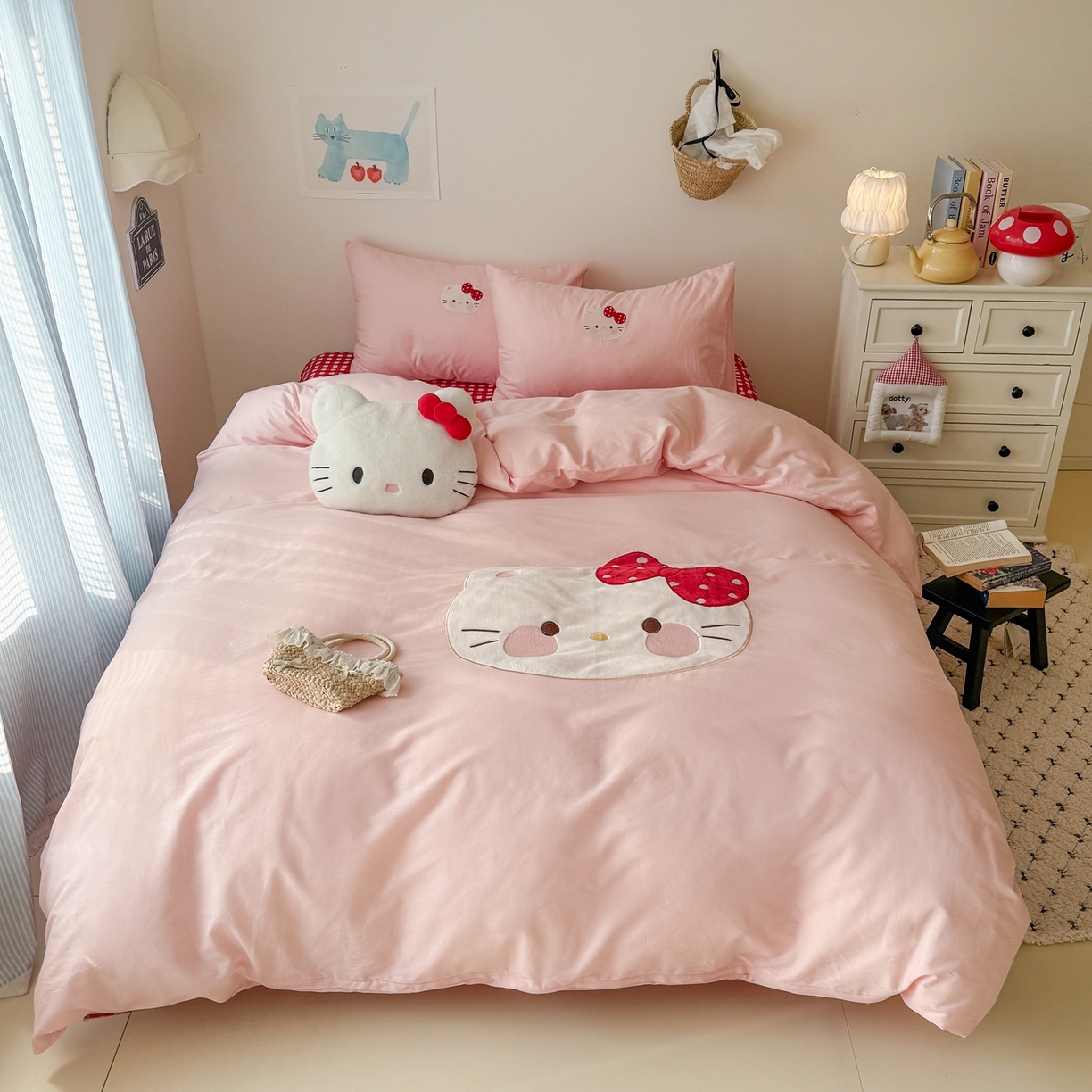 91家纺网 家纺一手货源 找家纺 （总）美乐迪家纺 2026新款卡通13372全棉纯棉贴布绣四件套