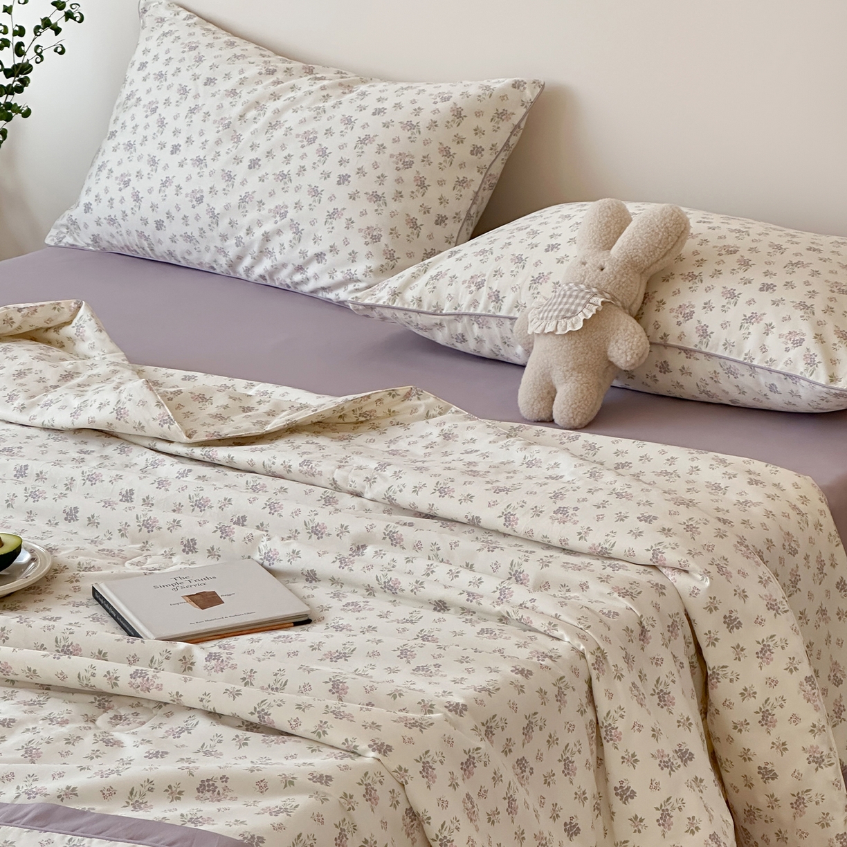 91家纺网 家纺一手货源 找家纺 一加一 2026新款活性印花透气工艺大豆夏被夏凉被空调被四件套-棉花叙 沉香绪