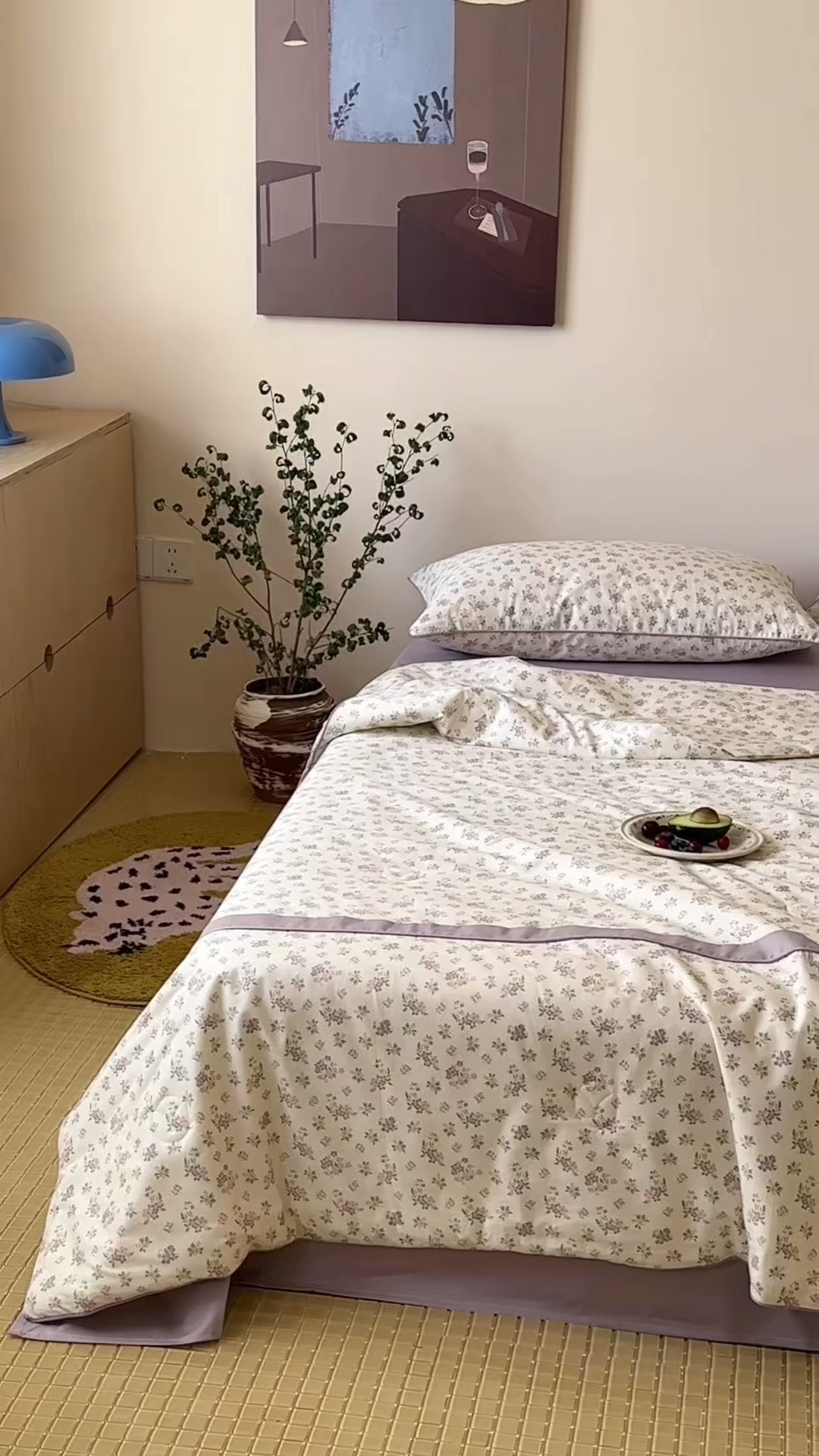 91家纺网 家纺一手货源 找家纺 一加一 2026新款活性印花透气工艺大豆夏被夏凉被空调被四件套-棉花叙 沉香绪