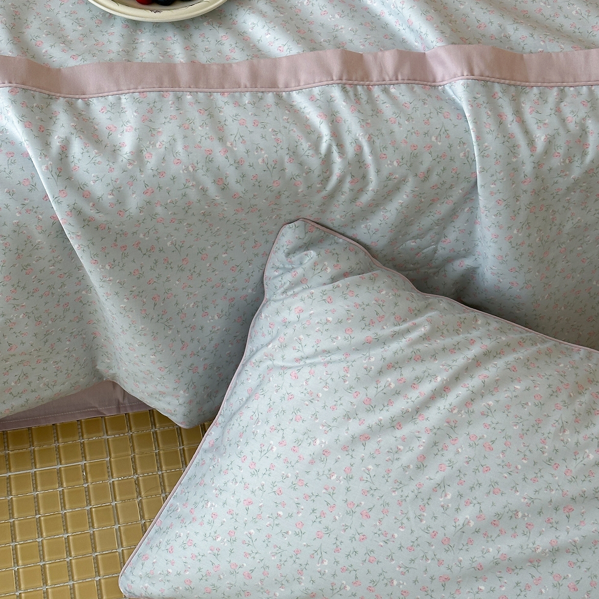 91家纺网 家纺一手货源 找家纺 一加一 2026新款活性印花透气工艺大豆夏被夏凉被空调被四件套-棉花叙 微光纪年