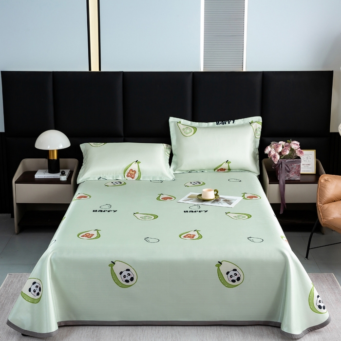 91家纺网 家纺一手货源 找家纺 （总）念家居 2026新款轻奢可机洗水洗床单款高密大版斜纹冰丝凉席三件套