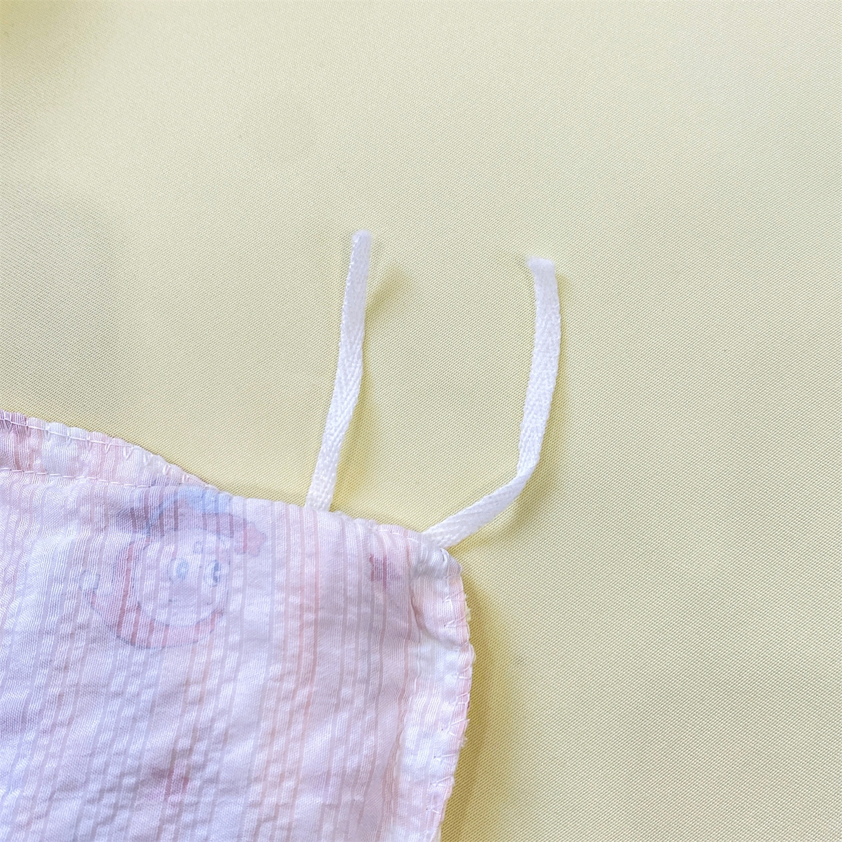 91家纺网 家纺一手货源 找家纺 优贝家纺 2026新款云感双层纱皱皱纱花边床盖夹棉四件套 星星人