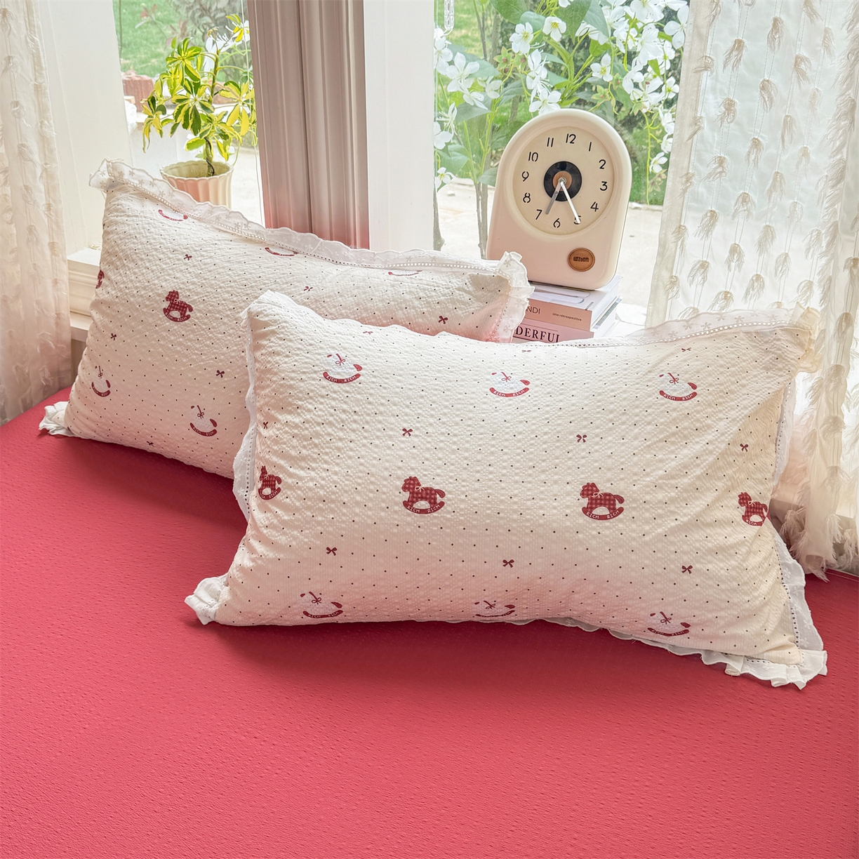 91家纺网 家纺一手货源 找家纺 优贝家纺 2026新款云感皱皱纱韩系花边四件套 马上有钱