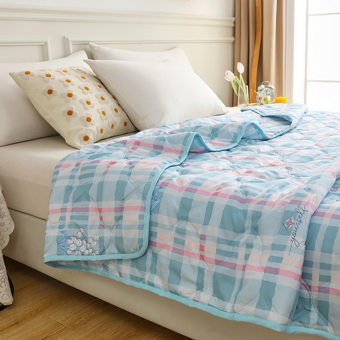 91家纺网 家纺一手货源 找家纺 （总）好欣怡家纺 2026新款超声波磨毛印花夏凉被