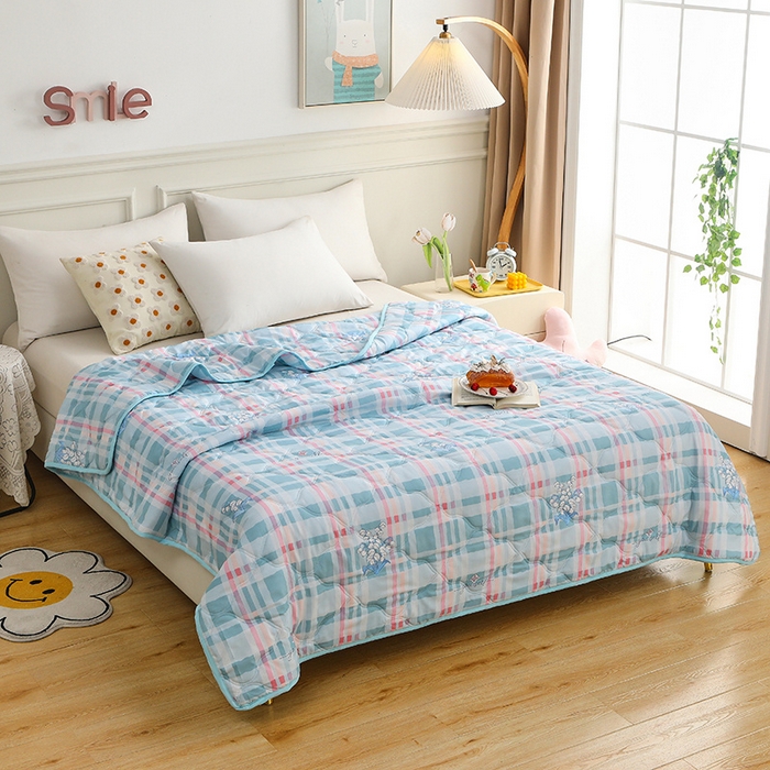 91家纺网 家纺一手货源 找家纺 （总）好欣怡家纺 2026新款超声波磨毛印花夏凉被