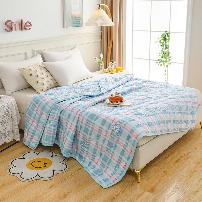 91家纺网 家纺一手货源 找家纺 （总）好欣怡家纺 2026新款超声波磨毛印花夏凉被