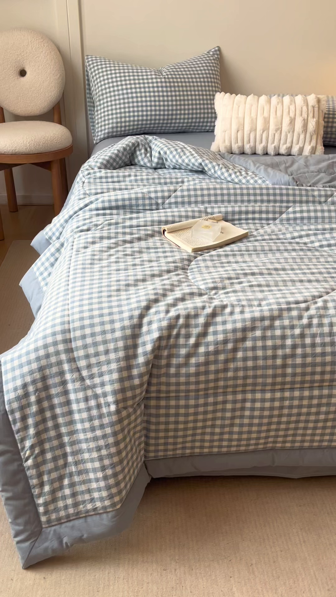 91家纺网 家纺一手货源 找家纺 （总）恬思语家纺 2026新款全棉纯棉色织水洗棉棉花夏被空调被夏凉被四件套