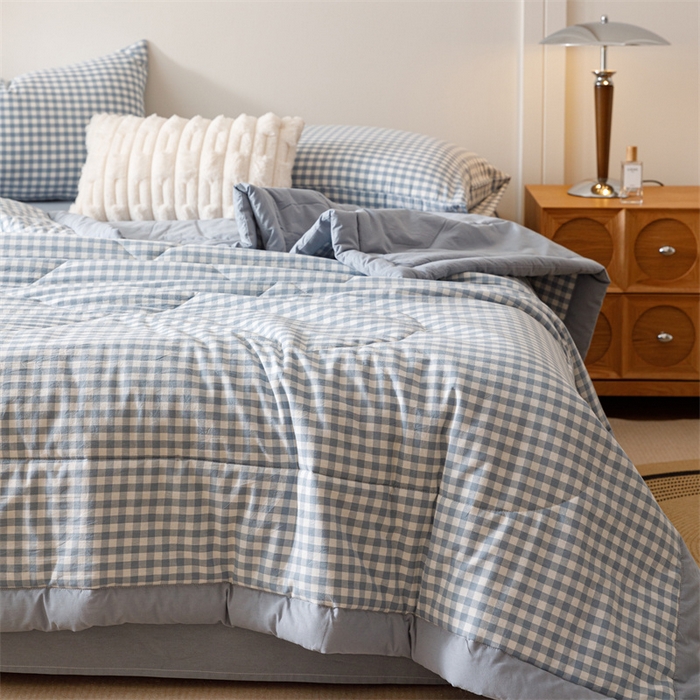 91家纺网 家纺一手货源 找家纺 （总）恬思语家纺 2026新款全棉纯棉色织水洗棉棉花夏被空调被夏凉被四件套