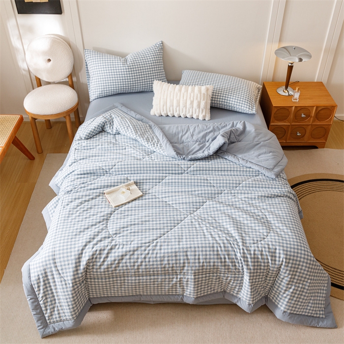 91家纺网 家纺一手货源 找家纺 （总）恬思语家纺 2026新款全棉纯棉色织水洗棉棉花夏被空调被夏凉被四件套