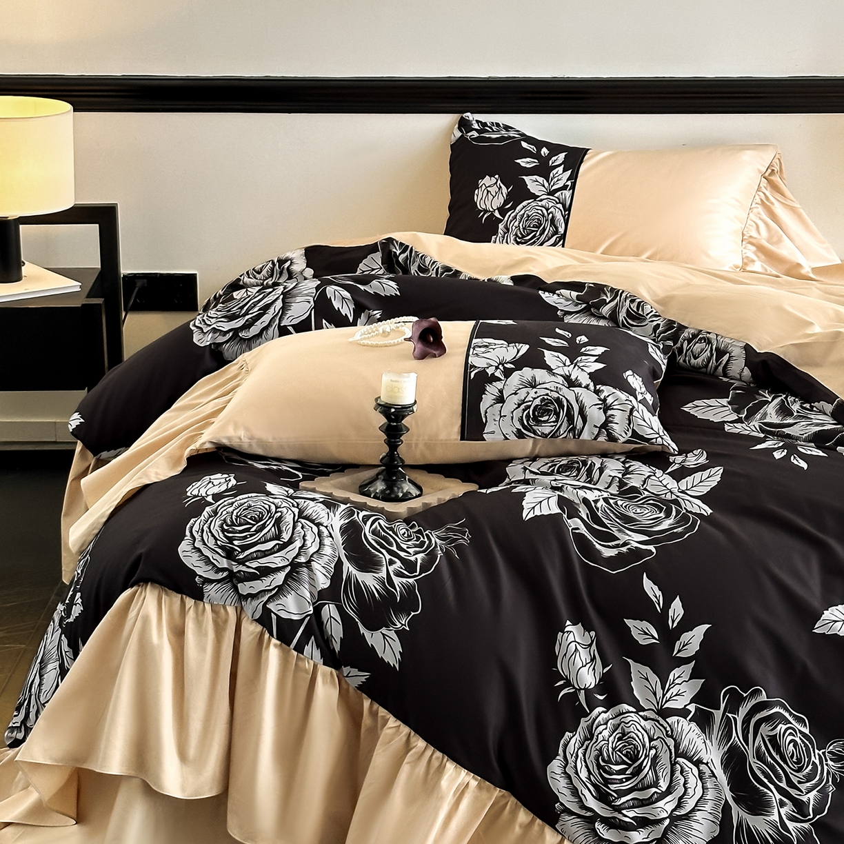 91家纺网 家纺一手货源 找家纺 （总）置顶家纺 2026新款芙蕾茜数码印花亲肤四件套