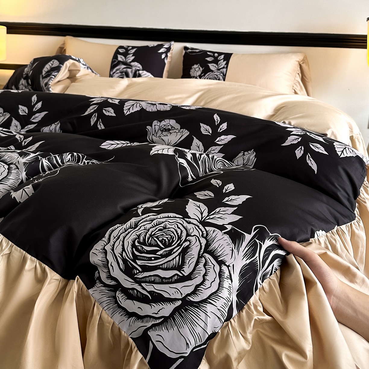 91家纺网 家纺一手货源 找家纺 （总）置顶家纺 2026新款芙蕾茜数码印花亲肤四件套