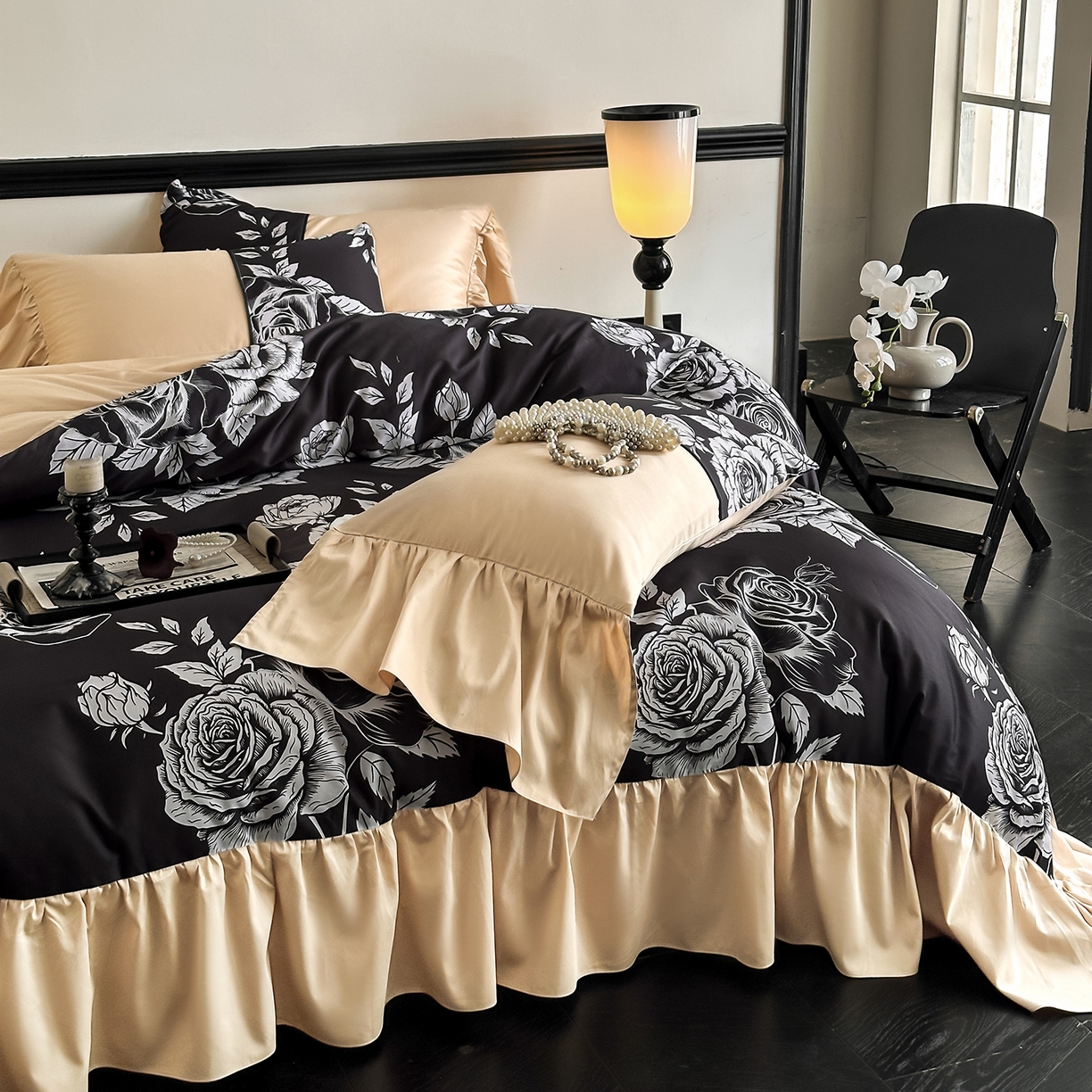 91家纺网 家纺一手货源 找家纺 （总）置顶家纺 2026新款芙蕾茜数码印花亲肤四件套