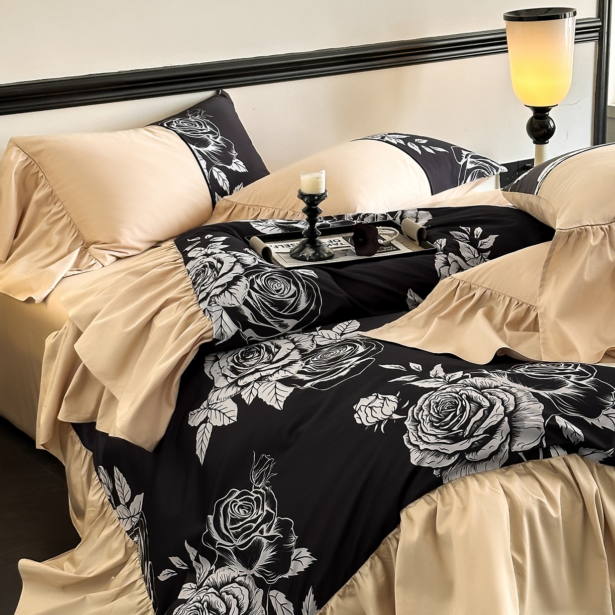 91家纺网 家纺一手货源 找家纺 （总）置顶家纺 2026新款芙蕾茜数码印花亲肤四件套