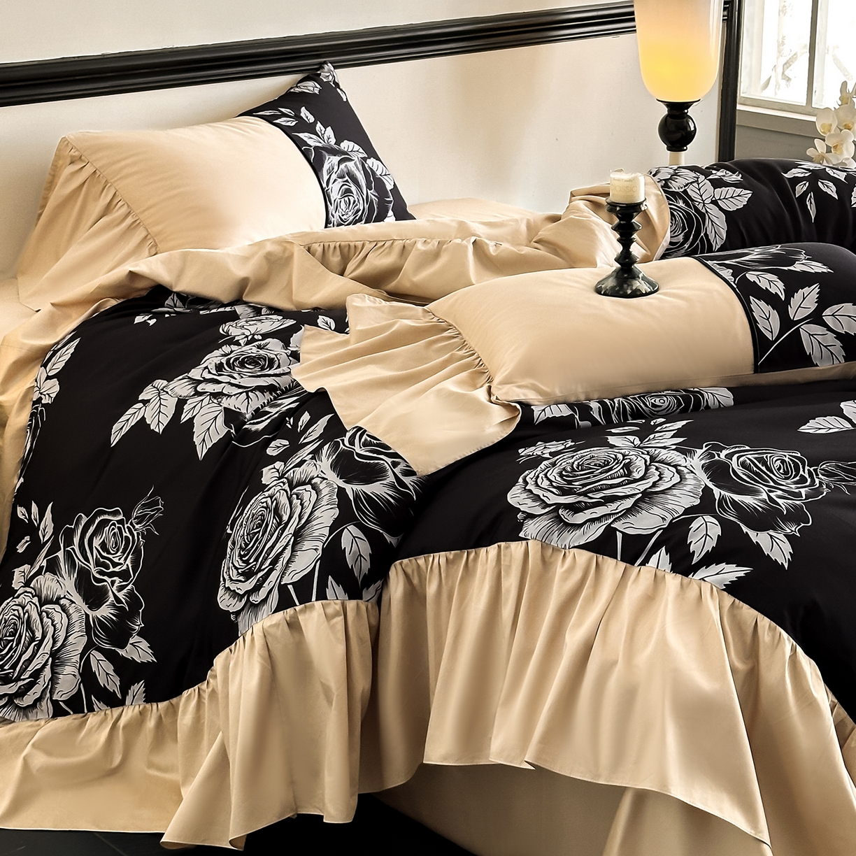 91家纺网 家纺一手货源 找家纺 （总）置顶家纺 2026新款芙蕾茜数码印花亲肤四件套