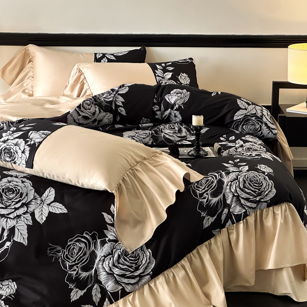 91家纺网 家纺一手货源 找家纺 （总）置顶家纺 2026新款芙蕾茜数码印花亲肤四件套