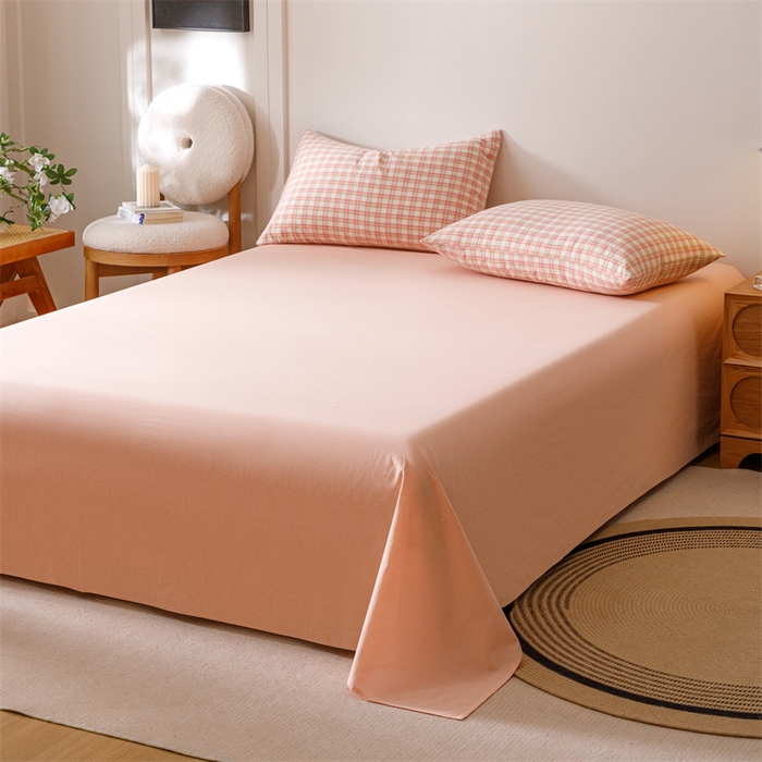 91家纺网 家纺一手货源 找家纺 恬思语家纺 2026新款全棉纯棉色织水洗棉棉花夏被空调被夏凉被四件套 恩里尔 粉