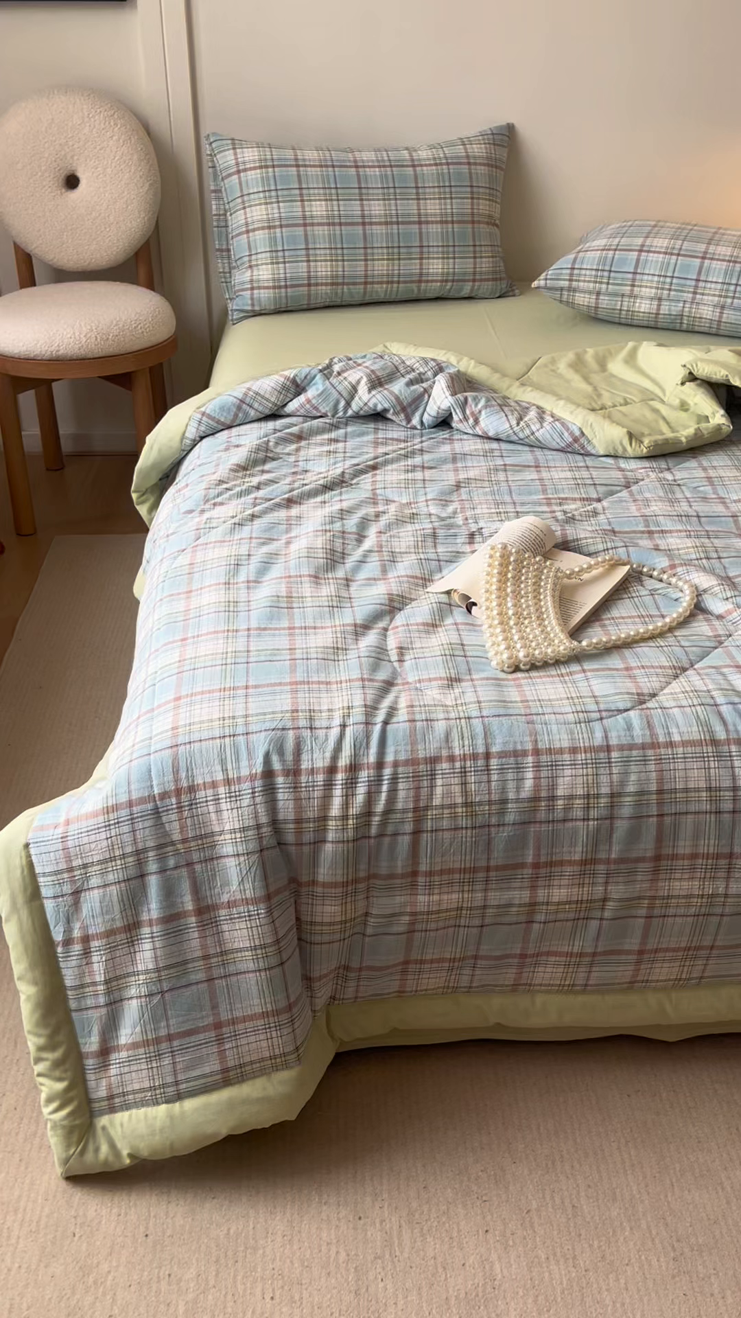 91家纺网 家纺一手货源 找家纺 恬思语家纺 2026新款全棉纯棉色织水洗棉棉花夏被空调被夏凉被四件套 霍格 兰