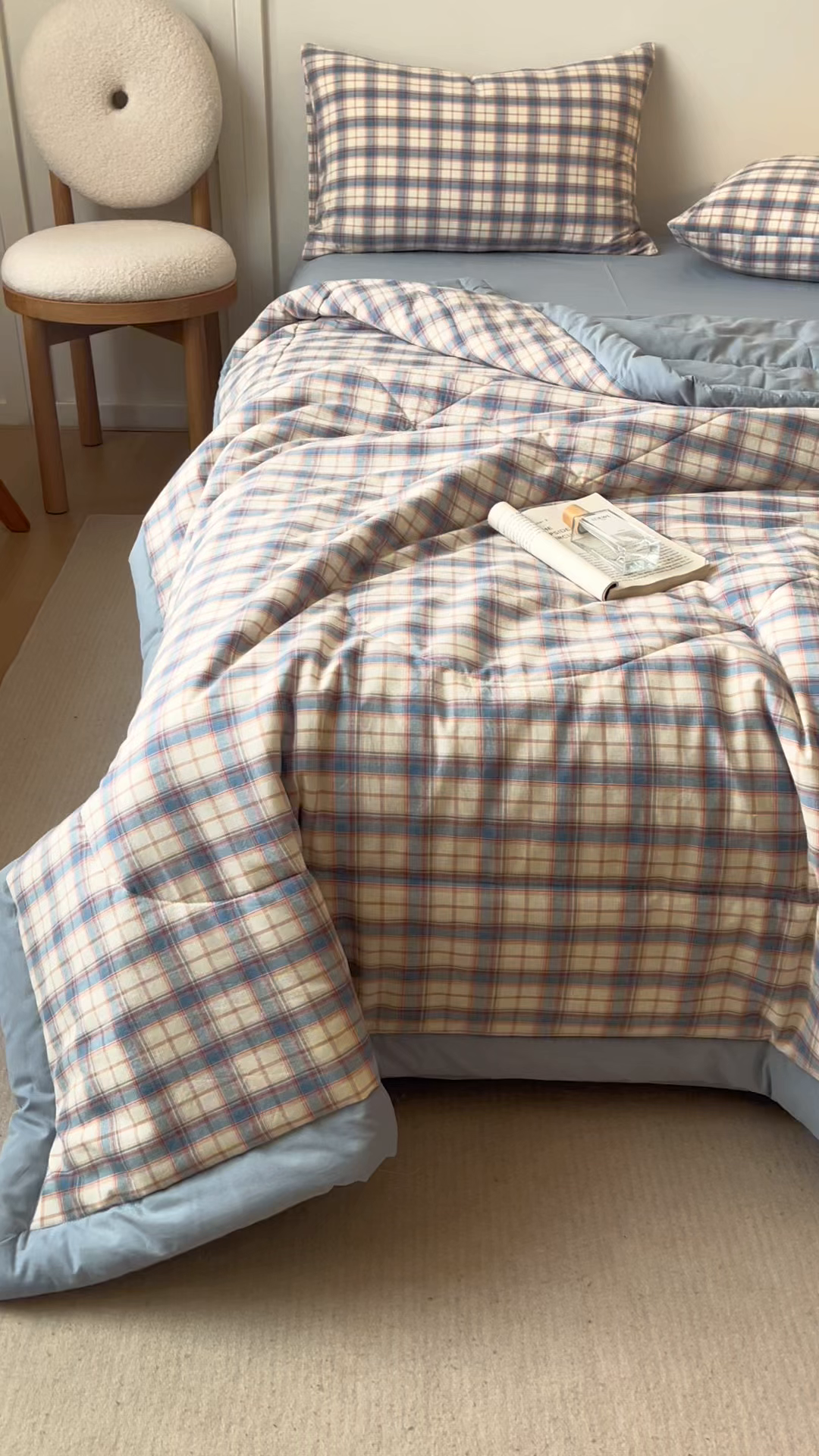 91家纺网 家纺一手货源 找家纺 恬思语家纺 2026新款全棉纯棉色织水洗棉棉花夏被空调被夏凉被四件套 梦语 兰