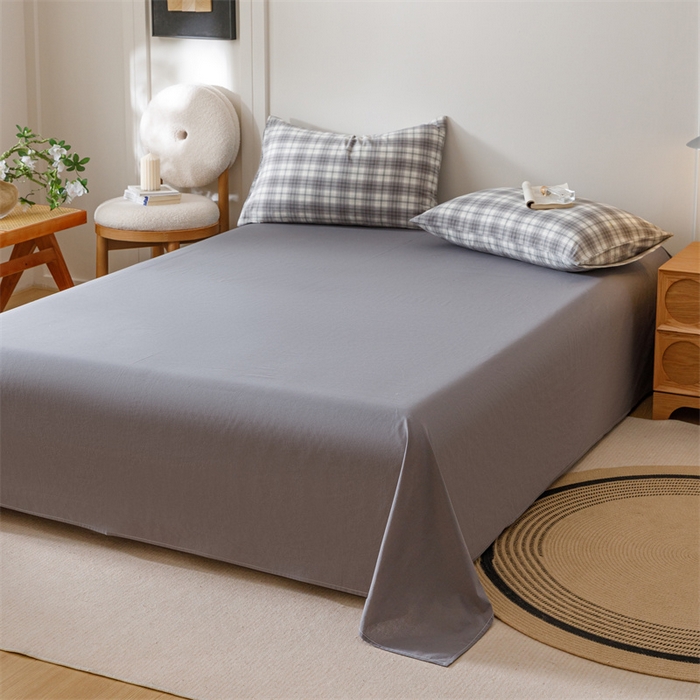 91家纺网 家纺一手货源 找家纺 恬思语家纺 2026新款全棉纯棉色织水洗棉棉花夏被空调被夏凉被四件套 轩尼诗 灰