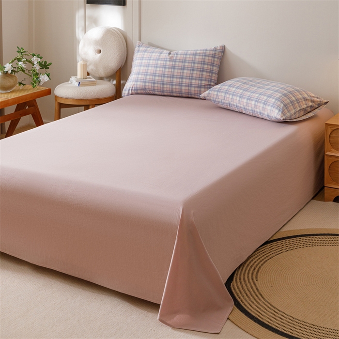 91家纺网 家纺一手货源 找家纺 恬思语家纺 2026新款全棉纯棉色织水洗棉棉花夏被空调被夏凉被四件套 云舒 紫