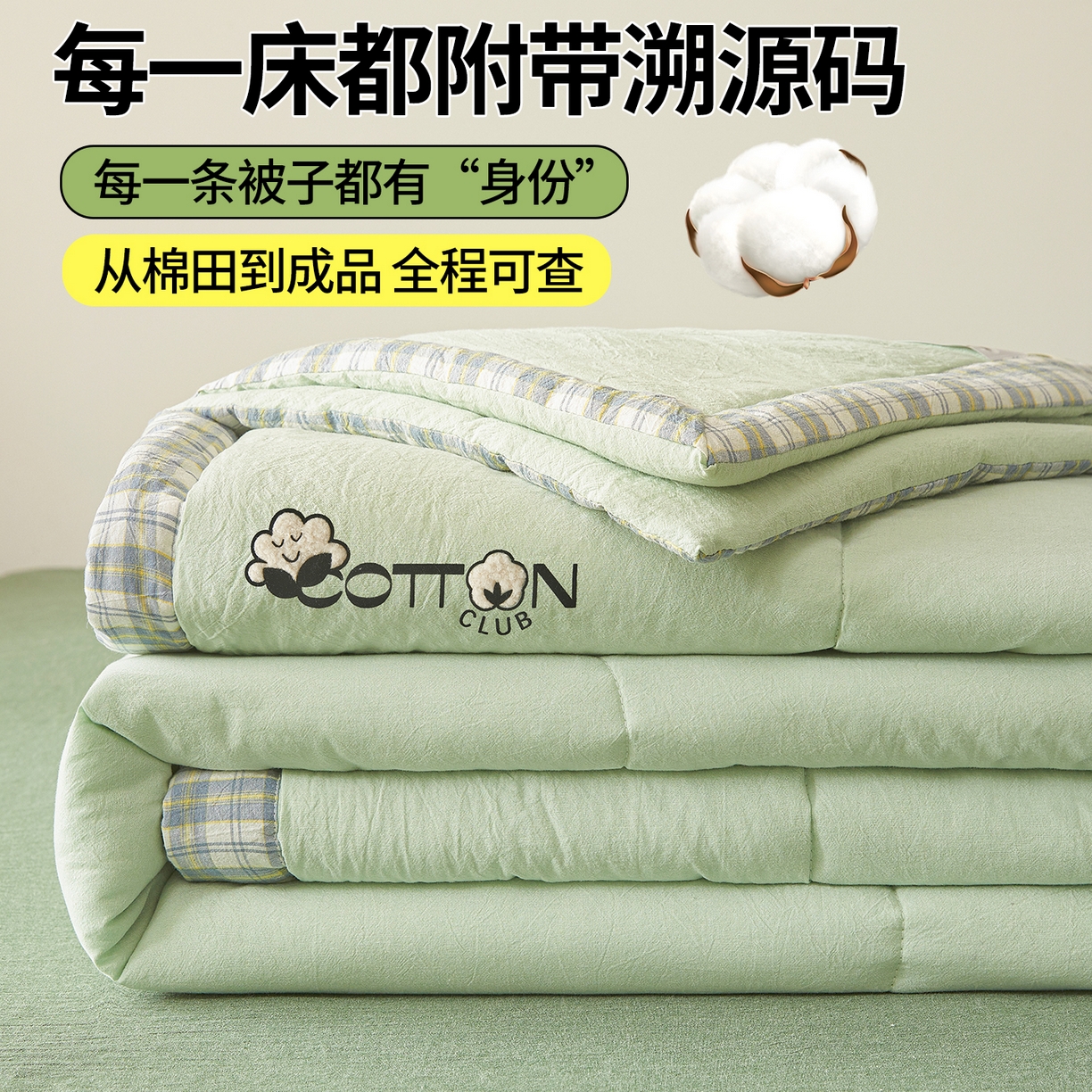 91家纺网 家纺一手货源 找家纺 （总）2026新款A类里外全棉夏凉被100%新疆棉纯棉全棉填充烫画款空调被夏被