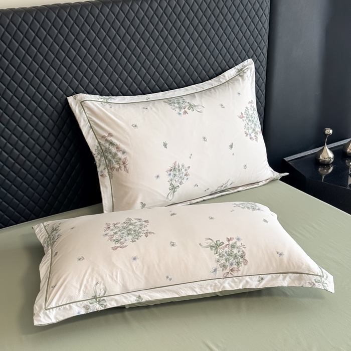 91家纺网 家纺一手货源 找家纺 赛丽雅 2026新款拼角轻奢冰丝凉感夏被四件套 花束