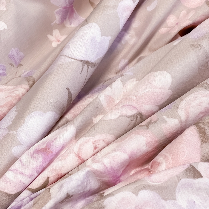 91家纺网 家纺一手货源 找家纺 赛丽雅 2026新款拼角轻奢冰丝凉感夏被四件套 莫奈花园-灰